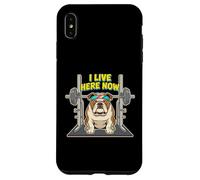 I Live Here Now Bulldog Weightlifter Case for iPhone XS Max