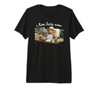 I Live Here Now Capybara Mama Gardening Center Iced Coffee Premium T-Shirt