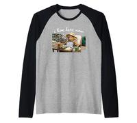 I Live Here Now Capybara Mama Gardening Center Iced Coffee Raglan Baseball Tee