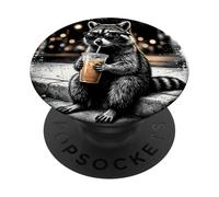 I Live Here Now - Coffee - Too Tiered For This - Raccoon PopSockets Adhesive PopGrip