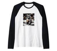 I Live Here Now - Coffee - Too Tiered for This - Raccoon Raglan Baseball Tee