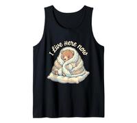 I Live Here Now Funny Bear Homebody Tank Top