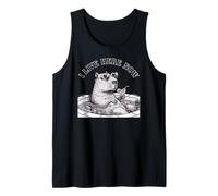 I Live Here Now Funny Capybara Hot Tub Vacation Meme Tank Top