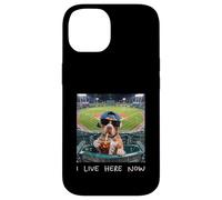 I Live Here Now Funny Pitbull Funny Baseball Field Meme Case for iPhone 14