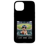 I Live Here Now Funny Pitbull Funny Baseball Field Meme Case for iPhone 15 Plus