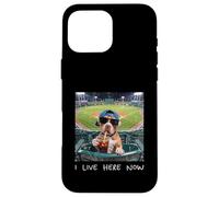 I Live Here Now Funny Pitbull Funny Baseball Field Meme Case for iPhone 16 Pro Max