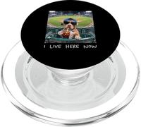 I Live Here Now Funny Pitbull Funny Baseball Field Meme PopSockets PopGrip for MagSafe