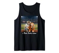 I Live Here Now Monkey Baseball Team Punch Hot Dog Tank Top