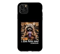 I Live Here Now Taro Milk Tea Lunch Lady Raccoon Meme Case for iPhone 11 Pro Max
