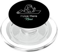 I Live Here Now Yoga Penguin Enthusiast PopSockets PopGrip for MagSafe