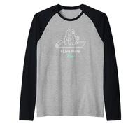 I Live Here Now Yoga Penguin Enthusiast Raglan Baseball Tee