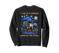 I Live In A Van-Gogh Down-By The River Sweatshirt