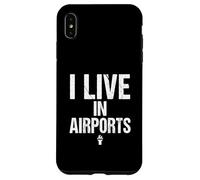 I Live In Airports Flight Attendant Airplane Crew Case for iPhone XS Max