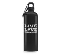 I Live Love Kickboxing Martial Water Bottle Engraved Art Sport Leakproof Big Capacity