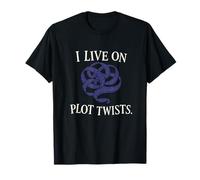 I Live on Plot Twists Film Humor novelty T-Shirt