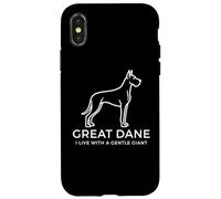 I Live with a Gentle Giant Great Dane Dog Owner Case for iPhone X/XS