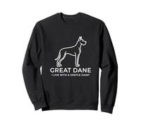 I Live with a Gentle Giant Great Dane Dog Owner Sweatshirt