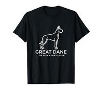 I Live with a Gentle Giant Great Dane Dog Owner T-Shirt