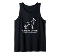 I Live with a Gentle Giant Great Dane Dog Owner Tank Top
