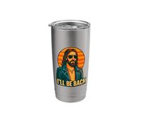 I’ll Be Back Funny Retro Jesus, Christian Design Stainless Steel Insulated Tumbler
