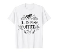 I’ll Be in My Office Baking Shirt Baking Food Bakery Value Graphic T-Shirt, Men, White, XL