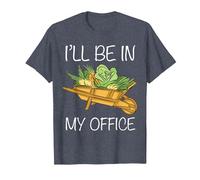 I’LL BE in My Office Gardening Funny Gardener T-Shirt, Men, Heather Blue, Medium