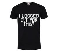 I Logged Out For This Mens Black T-Shirt