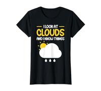 I Look At Clouds and I Know Things Value Graphic T-Shirt, Women, Black, S