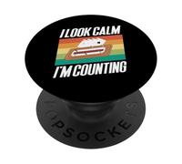 I Look Calm Im Counting Cribbage Game Player PopSockets Adhesive PopGrip