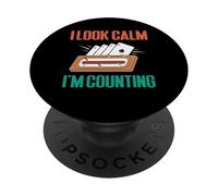 I Look Calm Im Counting Cribbage Game Player PopSockets Adhesive PopGrip