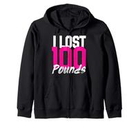 I Lost 100 Pounds - Proud Weightloss Announcement - women Zip Hoodie