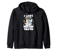 I Lost My First Tooth Baby Teeth Out Fairy Unicorn Dentist Zip Hoodie
