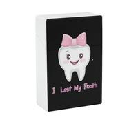 I Lost My First Tooth Cigarette Case Flip Open Waterproof Cigarette Holder Box