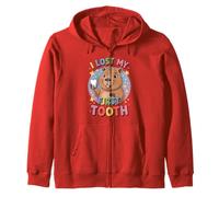 I Lost My First Tooth Kids Tooth Fairy Funny Capybara Boy Zip Hoodie