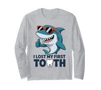 I Lost My First Tooth Kids Tooth Fairy Funny Shark Boy Long Sleeve T-Shirt