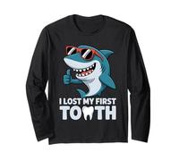 I Lost My First Tooth Kids Tooth Fairy Funny Shark Boy Long Sleeve T-Shirt