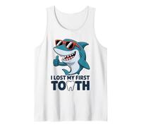 I Lost My First Tooth Kids Tooth Fairy Funny Shark Boy Tank Top