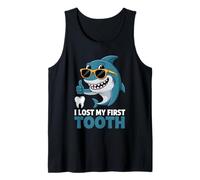 I Lost My First Tooth Kids Tooth Fairy Funny Shark Boy Tank Top