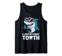 I Lost My First Tooth Kids Tooth Fairy Funny Shark Boy Tank Top