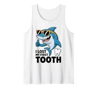 I Lost My First Tooth Kids Tooth Fairy Funny Shark Boy Tank Top