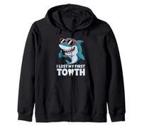 I Lost My First Tooth Kids Tooth Fairy Funny Shark Boy Zip Hoodie