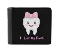 I Lost My First Tooth Men's Bifold Wallet Slim Cash Card Holder Leather Purse