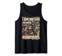 I Love 1 one Man and Several Motorcycles Biker Girl Graphic Tank Top