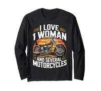 I Love 1 Woman and Several Motorcycles Funny Biker Rider Dad Long Sleeve T-Shirt