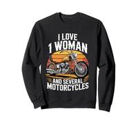 I Love 1 Woman And Several Motorcycles Funny Biker Rider Dad Sweatshirt
