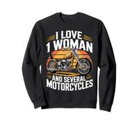 I Love 1 Woman And Several Motorcycles Funny Biker Rider Dad Sweatshirt