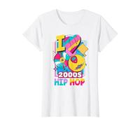 I Love 2000's Hip hop 2000's Vintage Two-Thousands Retro 00s Value Graphic T-Shirt, Women, White, L