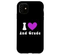 I Love 2nd Grade Boys Girls Teacher Second Grade Squad Case for iPhone 11