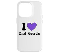 I Love 2nd Grade Boys Girls Teacher Second Grade Squad Case for iPhone 14 Pro