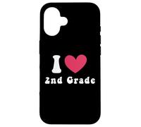 I Love 2nd Grade Boys Girls Teacher Second Grade Squad Case for iPhone 16